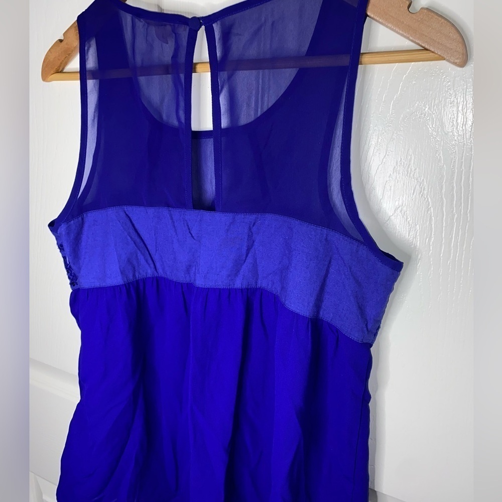 American Eagle Blue Sequin Tank Top, Size Small, Boho AEO - Picture 9 of 9